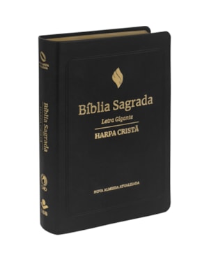 BÍBLIA SAGRADA NAA, LETRA GIGANTE, COM PALAVRAS DE JESUS DESTACADAS, COM HARPA CRISTÃ, COM MAPA, CAPA COURO SINTÉTICO PRETA: NOVA ALMEIDA ATUALIZADA (NAA)