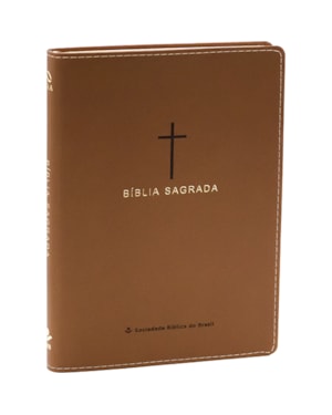 BÍBLIA SAGRADA NAA, LETRA REGULAR, COM PALAVRAS DE JESUS DESTACADAS, CAPA COURO SINTÉTICO MARROM: NOVA ALMEIDA ATUALIZADA (NAA)
