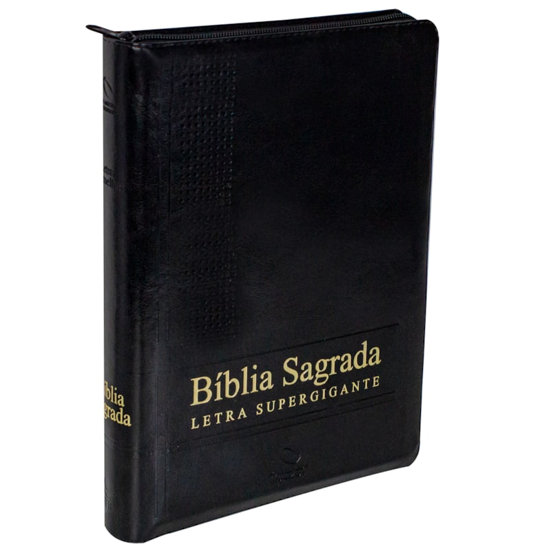 BÍBLIA SAGRADA NAA, LETRA SUPERGIGANTE, COM PALAVRAS DE JESUS DESTACADAS, COM ÍNDICE, COM ZÍPER, CAPA COURO SINTÉTICO PRETA: NOVA ALMEIDA ATUALIZADA (NAA)