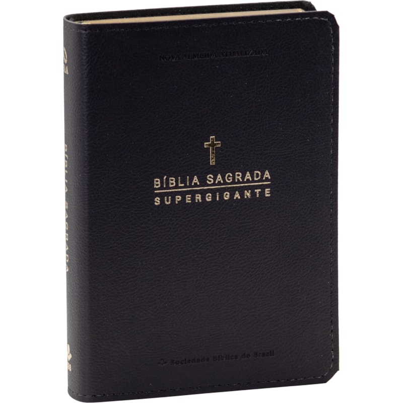 BÍBLIA SAGRADA NAA, LETRA SUPERGIGANTE, COM PALAVRAS DE JESUS DESTACADAS, COM MAPA, CAPA COURO SINTÉTICO PRETA: NOVA ALMEIDA ATUALIZADA (NAA)