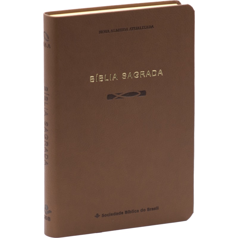 BÍBLIA SAGRADA NAA SLIM SBB CAPA EM COURO SINTÉTICO, MARROM: NOVA ALMEIDA ATUALIZADA (NAA)