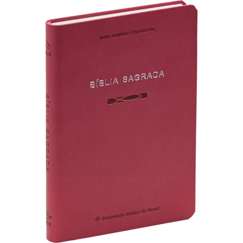BÍBLIA SAGRADA NAA SLIM SBB CAPA EM COURO SINTÉTICO, PINK: NOVA ALMEIDA ATUALIZADA (NAA)