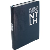 BÍBLIA SAGRADA NTLH DE ESTUDO, LETRA REGULAR, COM MAPA, TAMANHO GIGANTE, CAPA COURO SINTÉTICO AZUL: NOVA TRADUÇÃO NA LINGUAGEM DE HOJE (NTLH)