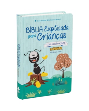 BÍBLIA SAGRADA NTLH DE ESTUDO PARA CRIANÇA SMILINGUIDO, LETRA REGULAR, COM MAPA, CAPA DURA ILUSTRADA: AZUL-CLARO: NOVA TRADUÇÃO NA LINGUAGEM DE HOJE (NTLH)