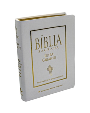 BÍBLIA SAGRADA NTLH, LETRA GIGANTE, COM MAPA, COM ÍNDICE, CAPA COURO SINTÉTICO BRANCA: NOVA TRADUÇÃO NA LINGUAGEM DE HOJE (NTLH)