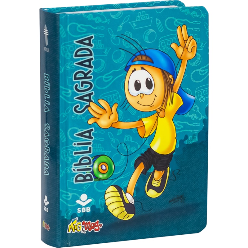 BÍBLIA SAGRADA NTLH PARA CRIANÇA, LETRA MAIOR, COM MAPA, CAPA DURA ILUSTRADA: AZUL: NOVA TRADUÇÃO NA LINGUAGEM DE HOJE (NTLH)