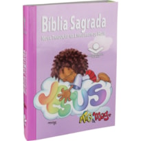 BÍBLIA SAGRADA NTLH PARA CRIANÇA MIG E MEG, LETRA REGULAR, COM MAPA, CAPA BROCHURA ILUSTRADA: LILAS: NOVA TRADUÇÃO NA LINGUAGEM DE HOJE (NTLH)