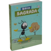 BÍBLIA SAGRADA NTLH PARA CRIANÇA SMILINGUIDO, LETRA REGULAR, COM MAPA, CAPA BROCHURA ILUSTRADA: CINZA: NOVA TRADUÇÃO NA LINGUAGEM DE HOJE (NTLH)