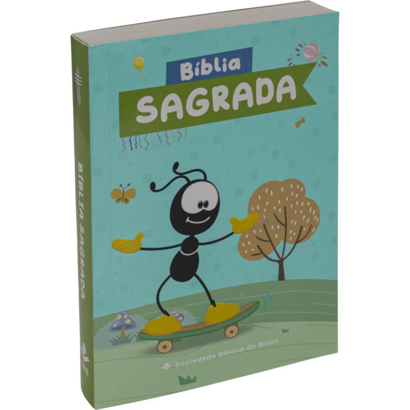BÍBLIA SAGRADA NTLH PARA CRIANÇA SMILINGUIDO, LETRA REGULAR, COM MAPA, CAPA BROCHURA ILUSTRADA: CINZA: NOVA TRADUÇÃO NA LINGUAGEM DE HOJE (NTLH)