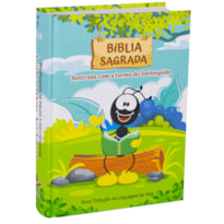 BÍBLIA SAGRADA NTLH SMILINGÜIDO PARA CRIANÇA, LETRA MAIOR, COM MAPA, CAPA DURA ILUSTRADA: AZUL-CLARO: NOVA TRADUÇÃO NA LINGUAGEM DE HOJE (NTLH)