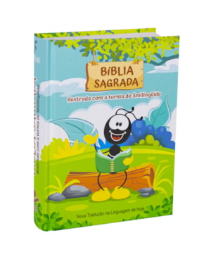BÍBLIA SAGRADA NTLH SMILINGÜIDO PARA CRIANÇA, LETRA MAIOR, COM MAPA, CAPA DURA ILUSTRADA: AZUL-CLARO: NOVA TRADUÇÃO NA LINGUAGEM DE HOJE (NTLH)