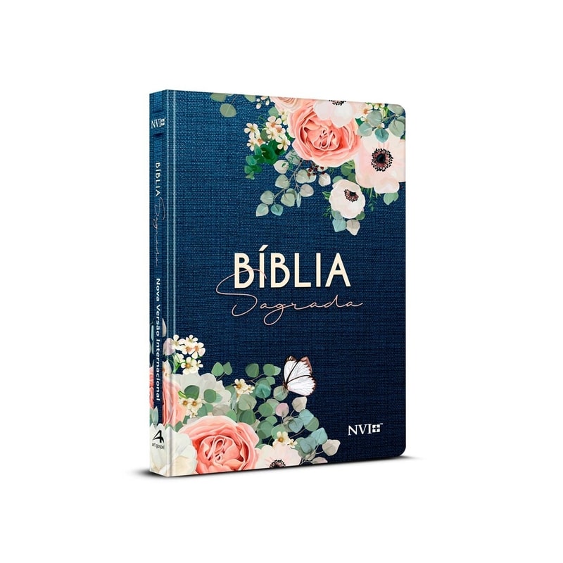 BÍBLIA SAGRADA NVI CAPA DURA FLORES JEANS