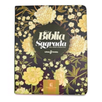 BÍBLIA SAGRADA NVI, COURO SOFT, FLORES, ESPAÇO ANOTAÇÕES, LEITURA PERFEITA