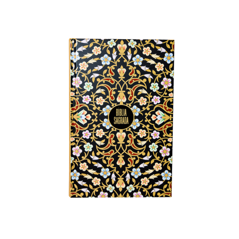 BÍBLIA SAGRADA NVI, ECONÔMICA, CAPA DURA, FLORAL VINTAGE