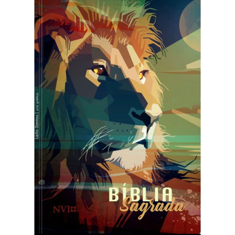 Bíblia sagrada nvi- leão colorido: Muito prática e bonita - Com as palavras de Jesus em vermelho