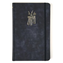 BÍBLIA SAGRADA NVI SLIM, LUXO, TECIDO AZUL MARINHO SOBRE CAPA DURA COM ELÁSTICO