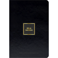 Bíblia Sagrada NVT | Capa Couro Luxo Preto-Dourado: Bíblia Premium | Nova Versão Transformadora