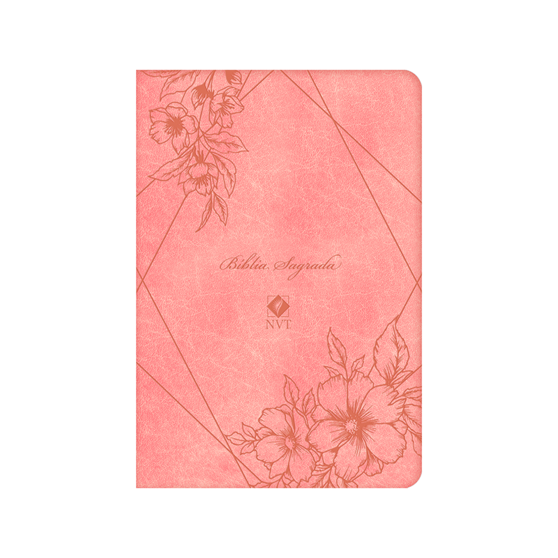 Bíblia Sagrada NVT | Capa Couro Luxo Salmão | Feminina: Bíblia Premium | Nova Versão Transformadora