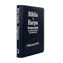 Bíblia Sagrada RC Com Harpa E Corinhos - Capa Zíper Azul