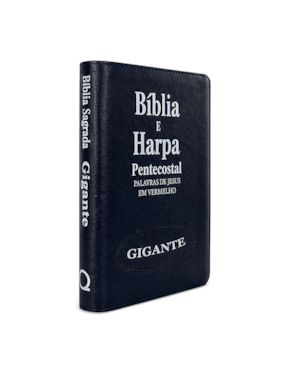 Bíblia Sagrada RC Com Harpa E Corinhos - Capa Zíper Azul