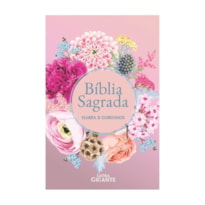 Bíblia Sagrada RC Letra Gigante Com Harpa Avivada E Corinhos Capa Dura Circulo Flores
