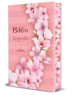 BIBLIA SAGRADA RC LETRA GIGANTE COM HARPA AVIVADA E CORINHOS CAPA DURA RAMOS FLORES