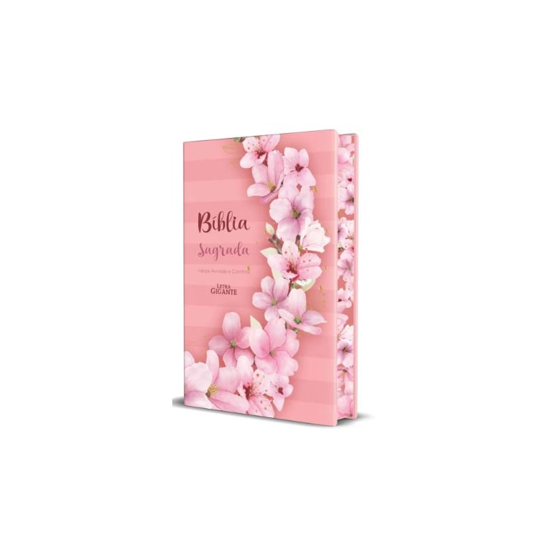 BIBLIA SAGRADA RC LETRA GIGANTE COM HARPA AVIVADA E CORINHOS CAPA DURA RAMOS FLORES