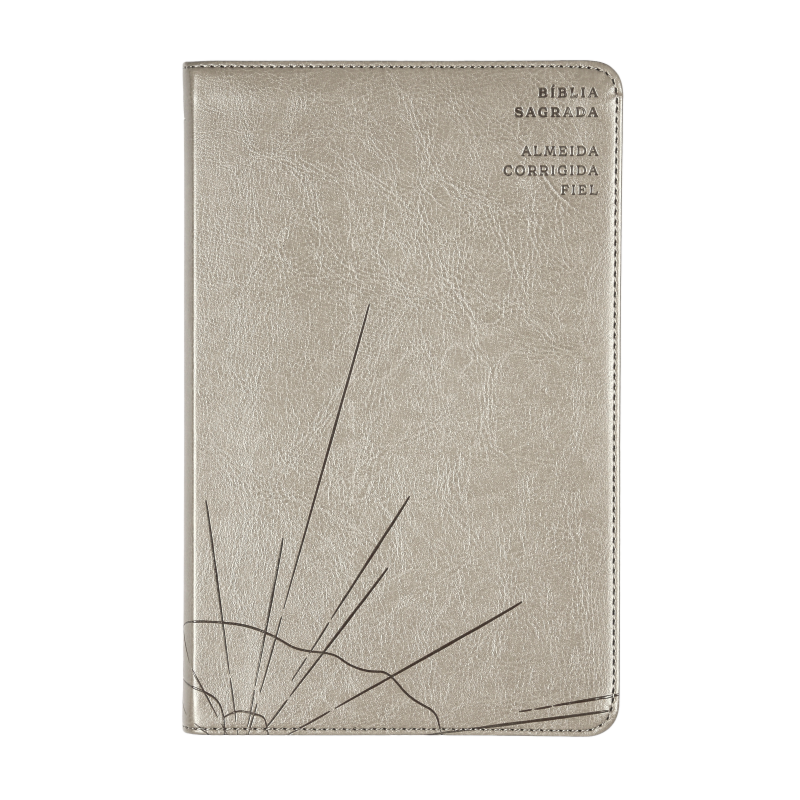 BÍBLIA SAGRADA SLIM ACF, LUXO, COURO-SOFT, CINZA