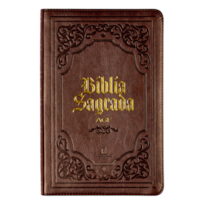 BÍBLIA SAGRADA SLIM ACF, LUXO, COURO-SOFT, MARROM