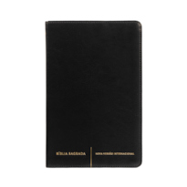 BÍBLIA SAGRADA SLIM NVI, LUXO, CAPA PRETA