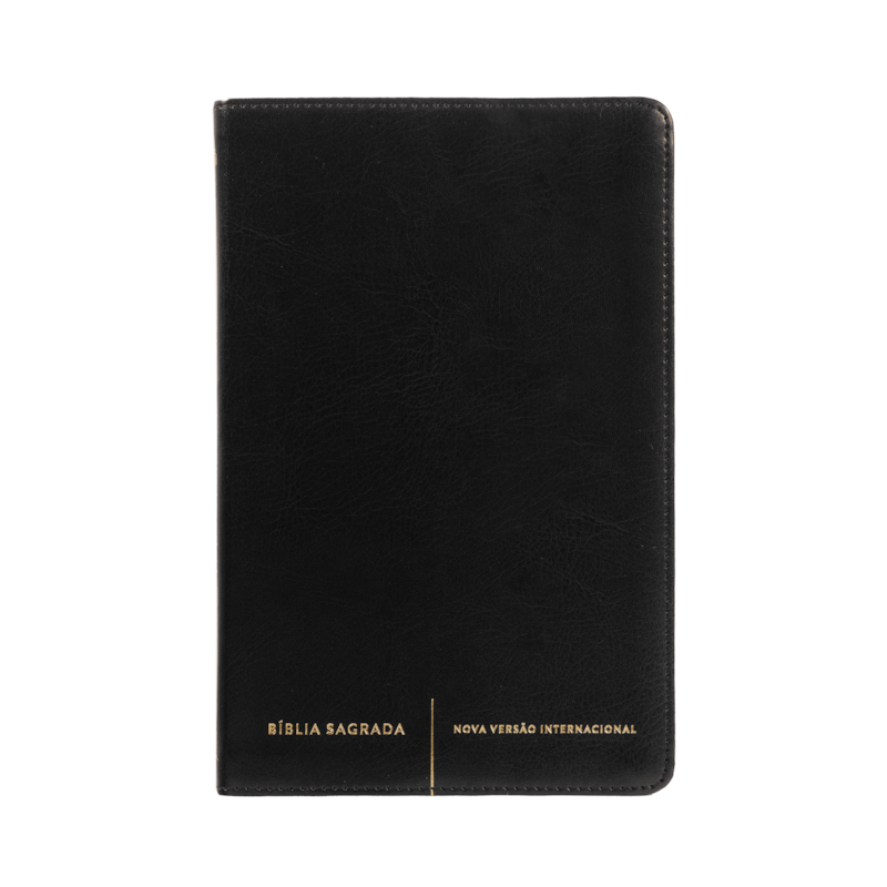 BÍBLIA SAGRADA SLIM NVI, LUXO, CAPA PRETA