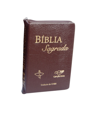 BIBLIA SAGRADA TRADUCAO OFICIAL CNBB - LUXO COM ZIPER MARROM