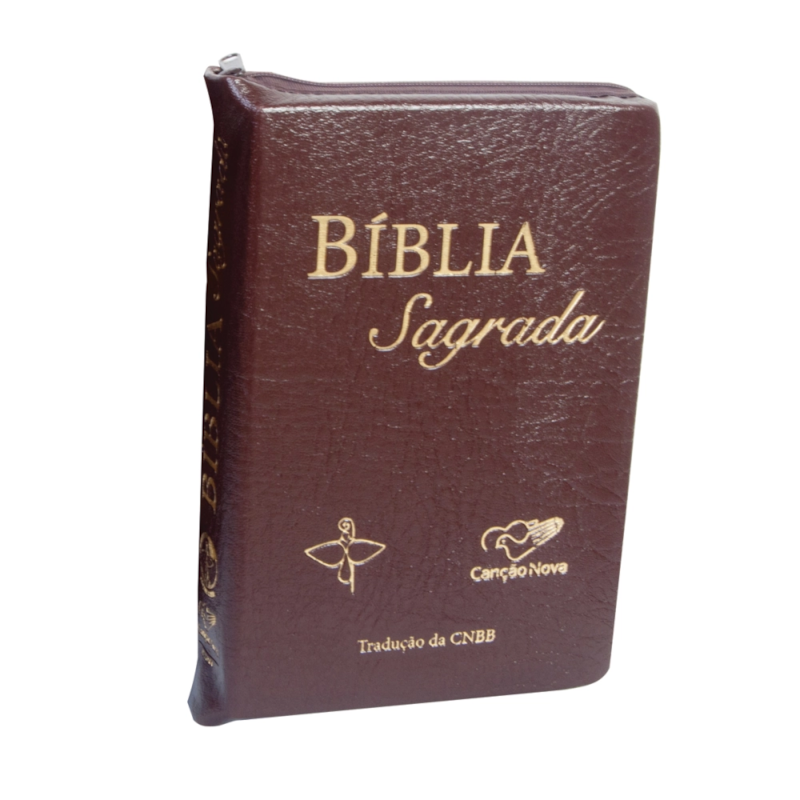 BIBLIA SAGRADA TRADUCAO OFICIAL CNBB - LUXO COM ZIPER MARROM