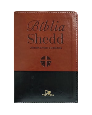 Bíblia shedd - marrom e preto