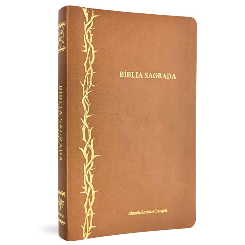 BÍBLIA SLIM ARC CAPA LUXO CARAMELO