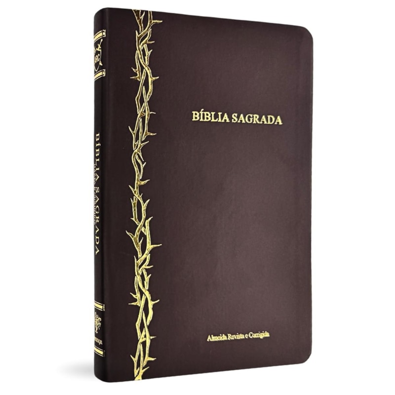 BÍBLIA SLIM ARC CAPA LUXO MARROM