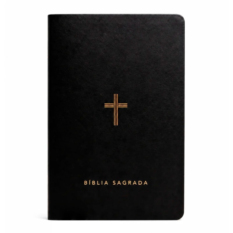 Bíblia Slim Cruz | NVT | Capa Luxo Preta