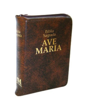 BÍBLIA ZÍPER MÉDIA MARROM