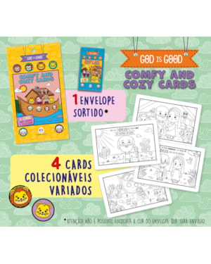 BÍBLICO - COMFY AND COZY 4 CARDS PARA COLORIR E COLECIONAR