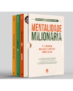 BIBLIOTECA DESENVOLVIMENTO PESSOAL MENTALIDADE MILIONÁRIA - BOX COM 3 LIVROS