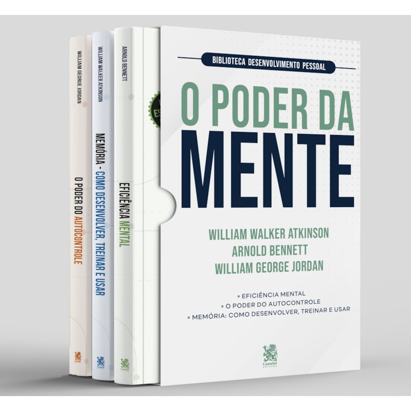 BIBLIOTECA DESENVOLVIMENTO PESSOAL: O PODER DA MENTE - BOX COM 3 LIVROS