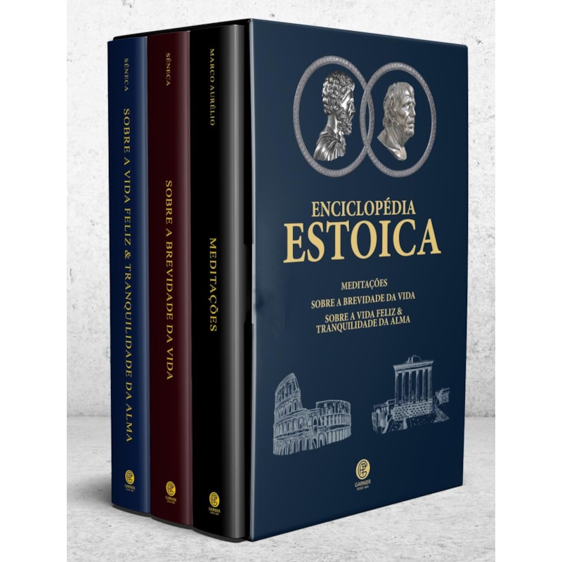 BIBLIOTECA ESTOICA - BOX COM 3 LIVROS - EDIÇÃO DE LUXO ALMOFADADA