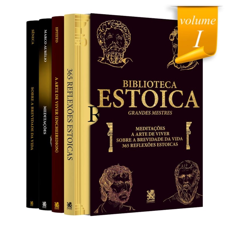 BIBLIOTECA ESTOICA: GRANDES MESTRES VOLUME I - BOX COM 4 LIVROS