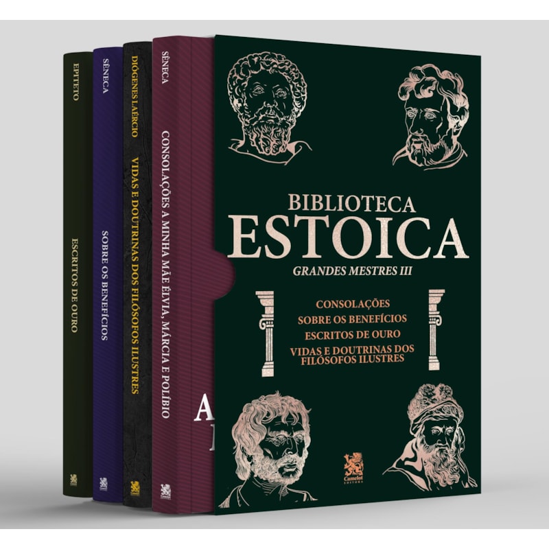 BIBLIOTECA ESTOICA: GRANDES MESTRES VOLUME III - BOX COM 4 LIVROS