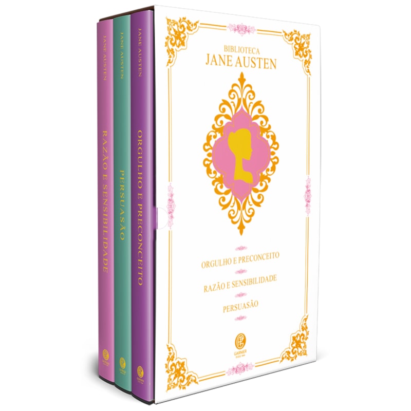 BIBLIOTECA JANE AUSTEN EDIÇÃO DE LUXO - BOX COM 3 LIVROS EDIÇÃO DE LUXO + ECOBAG EXCLUSIVA