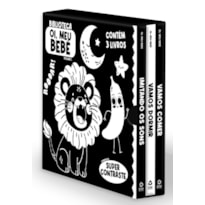 BIBLIOTECA OI, MEU BEBÊ - CONTRASTE: BOX COM 3 LIVRINHOS