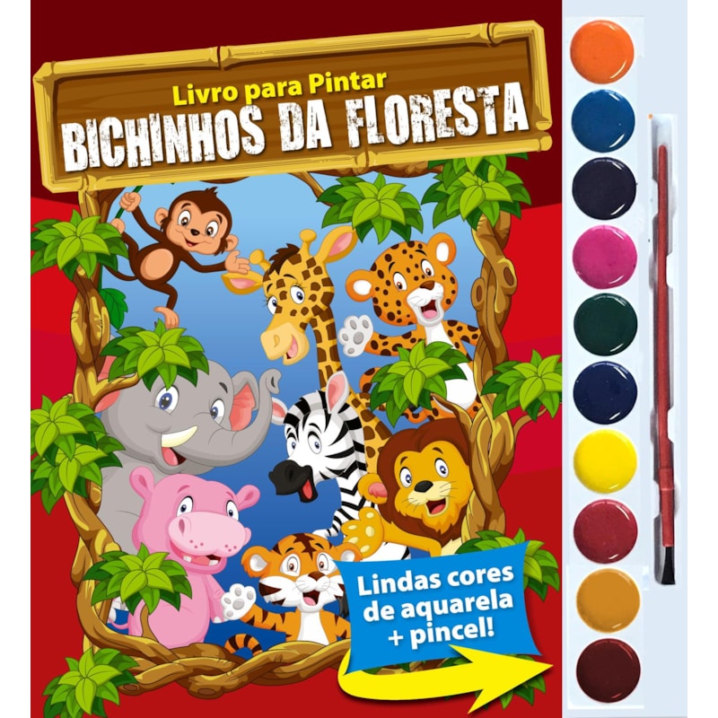 BICHINHOS DA FLORESTA LIVRO PARA PINTAR COM AQUARELA