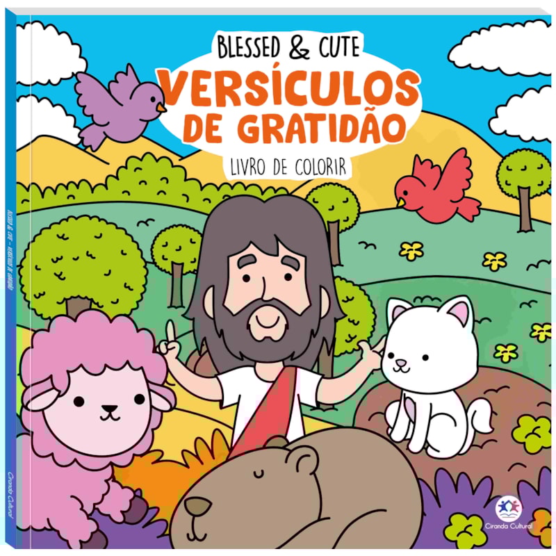 BLESSED E CUTE - VERSÍCULOS DE GRATIDÃO PARA COLORIR