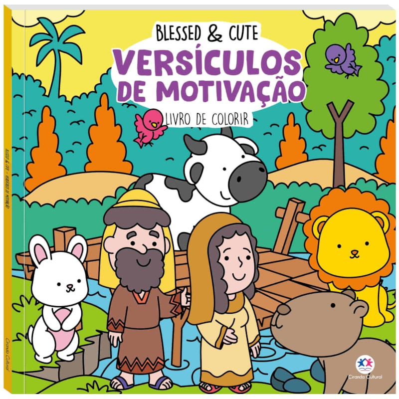 Blessed e Cute - Versículos de Motivação Para Colorir