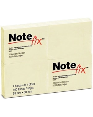 BLOCO ADESIVO NOTEFIX 38MMX50MM 100 FOLHAS